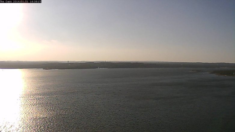 Lake Travis webcam, January 21, 2016 3:45 PM CT