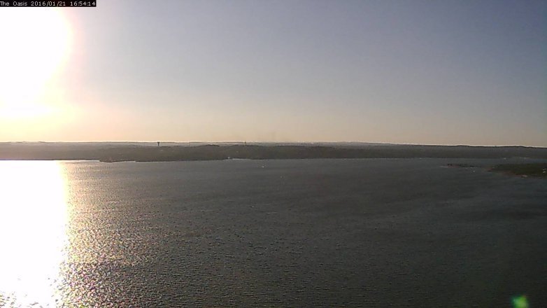 Lake Travis webcam, January 21, 2016 4:00 PM CT