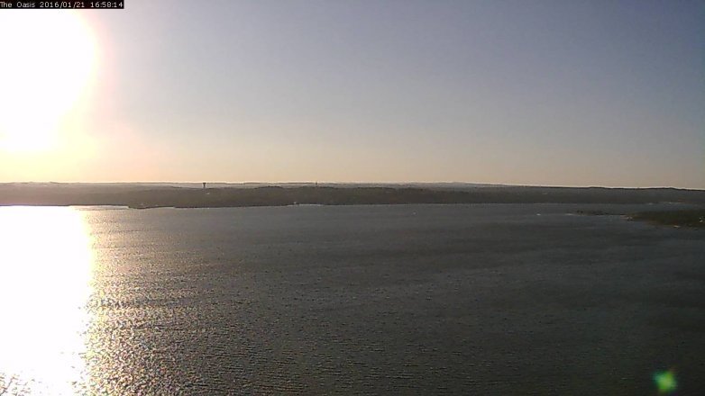 Lake Travis webcam, January 21, 2016 4:05 PM CT