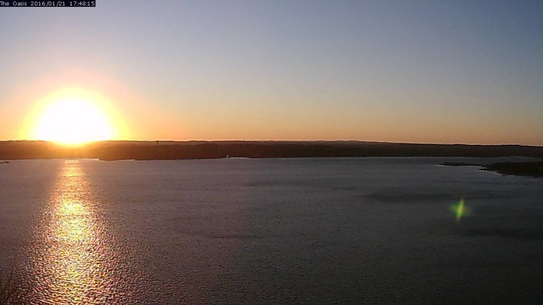 Lake Travis webcam, January 21, 2016 4:55 PM CT