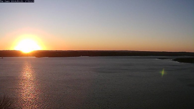 Lake Travis webcam, January 21, 2016 5:00 PM CT