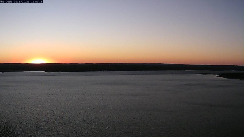 Lake Travis webcam, January 21, 2016 5:05 PM CT