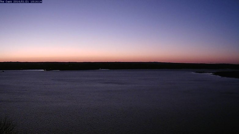 Lake Travis webcam, January 21, 2016 5:25 PM CT
