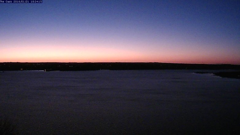 Lake Travis webcam, January 21, 2016 5:30 PM CT