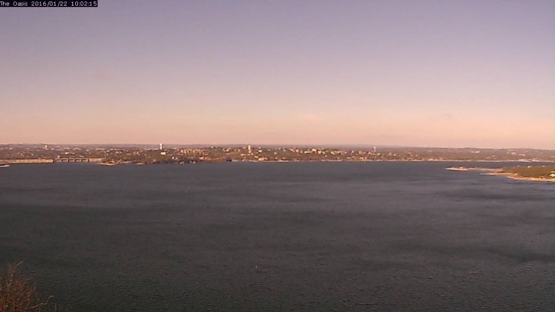Lake Travis webcam, January 22, 2016 9:10 AM CT