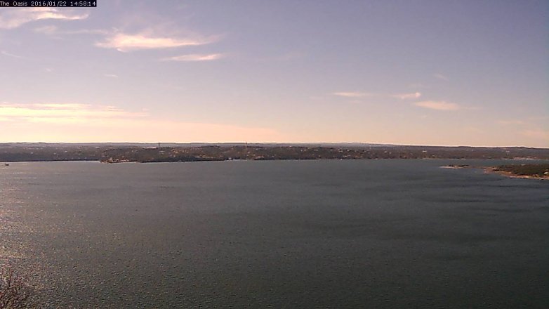 Lake Travis webcam, January 22, 2016 2:05 PM CT