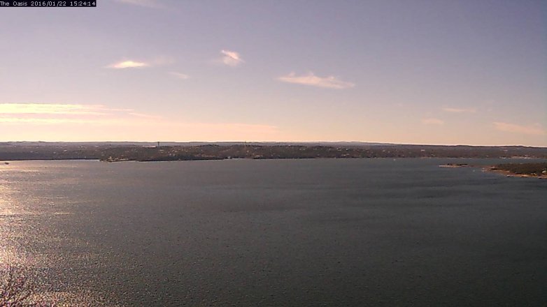 Lake Travis webcam, January 22, 2016 2:30 PM CT