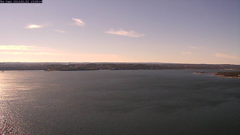 Lake Travis webcam, January 22, 2016 2:35 PM CT