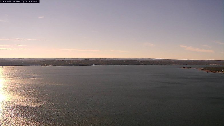 Lake Travis webcam, January 22, 2016 3:00 PM CT