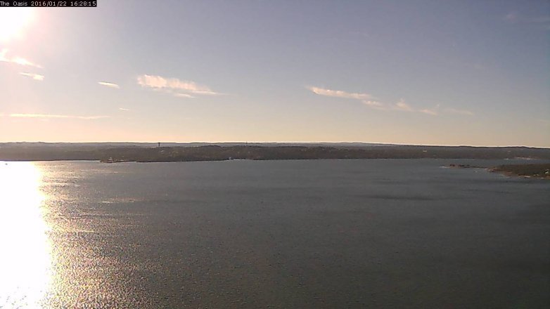 Lake Travis webcam, January 22, 2016 3:35 PM CT