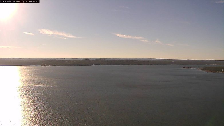Lake Travis webcam, January 22, 2016 3:40 PM CT