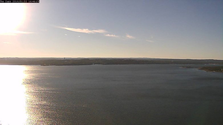 Lake Travis webcam, January 22, 2016 3:50 PM CT