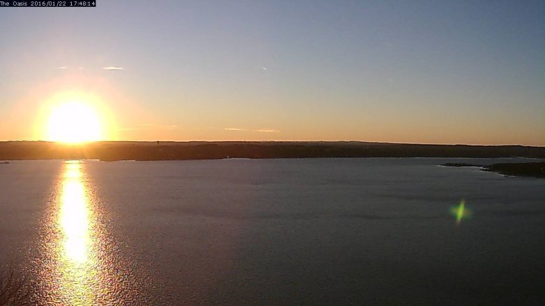 Lake Travis webcam, January 22, 2016 4:55 PM CT