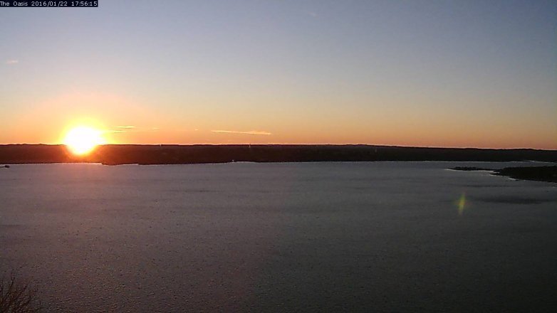 Lake Travis webcam, January 22, 2016 5:05 PM CT