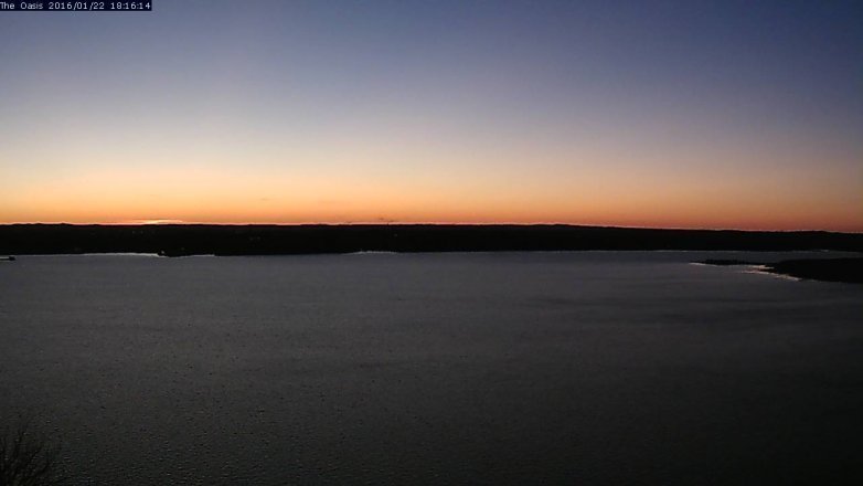 Lake Travis webcam, January 22, 2016 5:20 PM CT