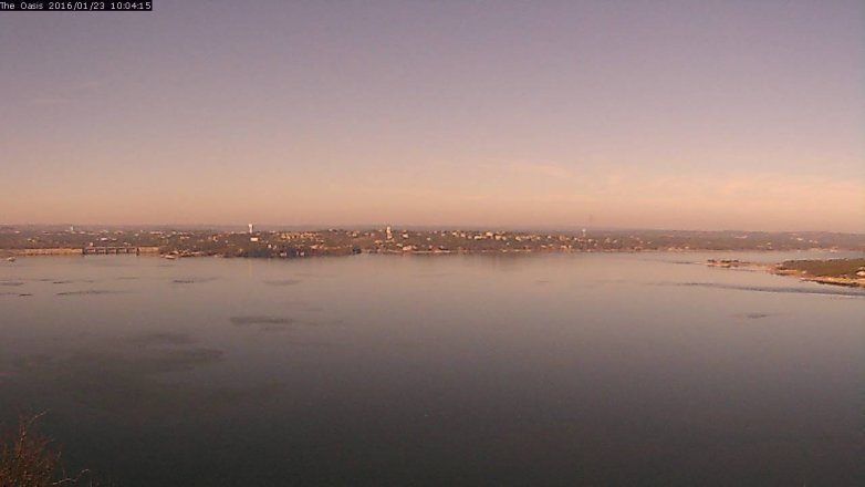 Lake Travis webcam, January 23, 2016 9:10 AM CT