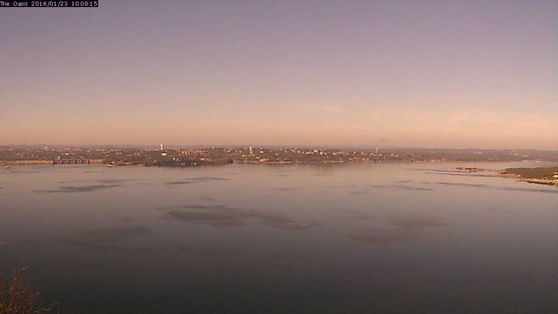 Lake Travis webcam, January 23, 2016 9:15 AM CT
