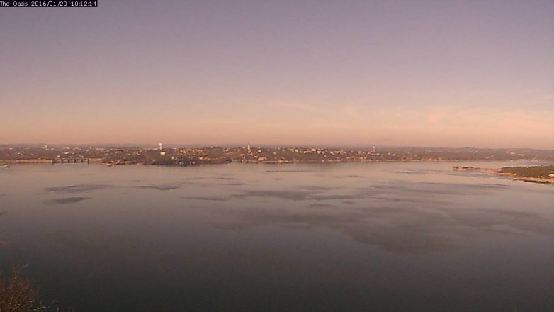 Lake Travis webcam, January 23, 2016 9:20 AM CT