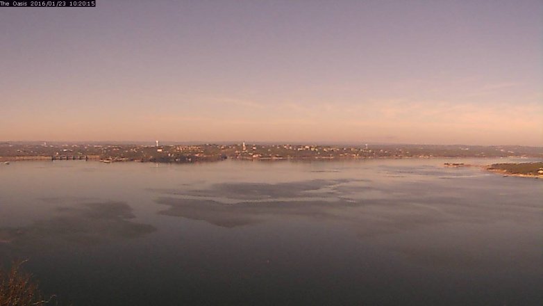 Lake Travis webcam, January 23, 2016 9:25 AM CT