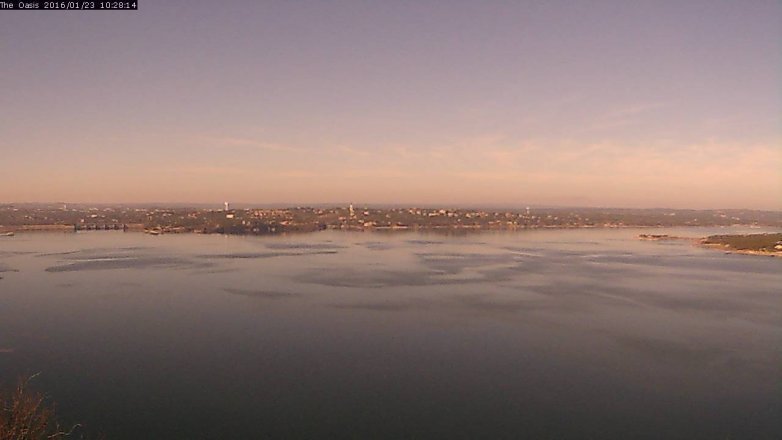 Lake Travis webcam, January 23, 2016 9:35 AM CT