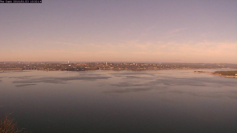 Lake Travis webcam, January 23, 2016 9:40 AM CT