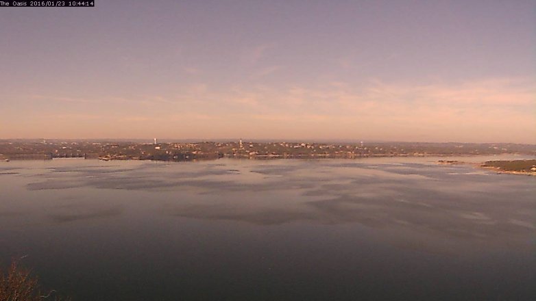 Lake Travis webcam, January 23, 2016 9:50 AM CT