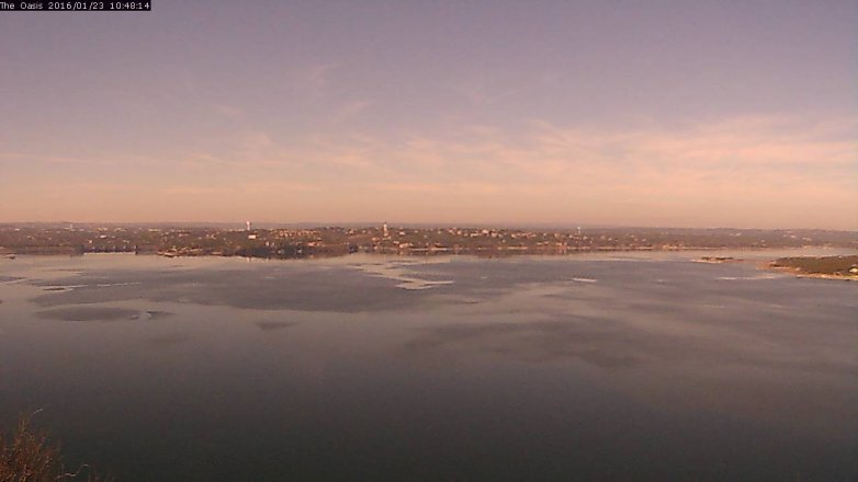 Lake Travis webcam, January 23, 2016 9:55 AM CT