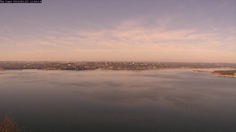 Lake Travis webcam, January 23, 2016 10:10 AM CT