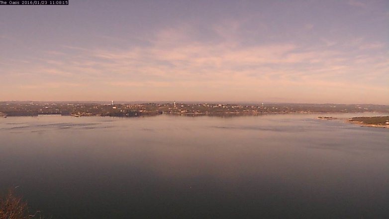 Lake Travis webcam, January 23, 2016 10:15 AM CT