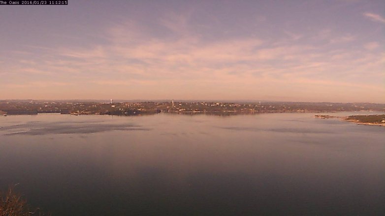 Lake Travis webcam, January 23, 2016 10:20 AM CT