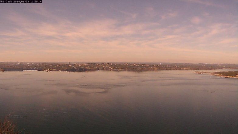 Lake Travis webcam, January 23, 2016 10:25 AM CT