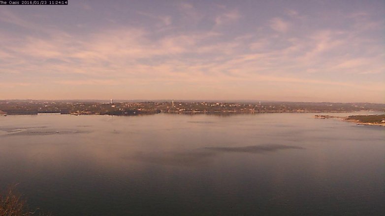 Lake Travis webcam, January 23, 2016 10:30 AM CT