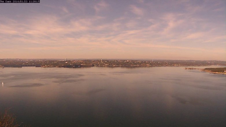 Lake Travis webcam, January 23, 2016 10:35 AM CT