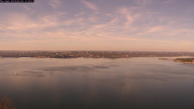 Lake Travis webcam, January 23, 2016 10:40 AM CT