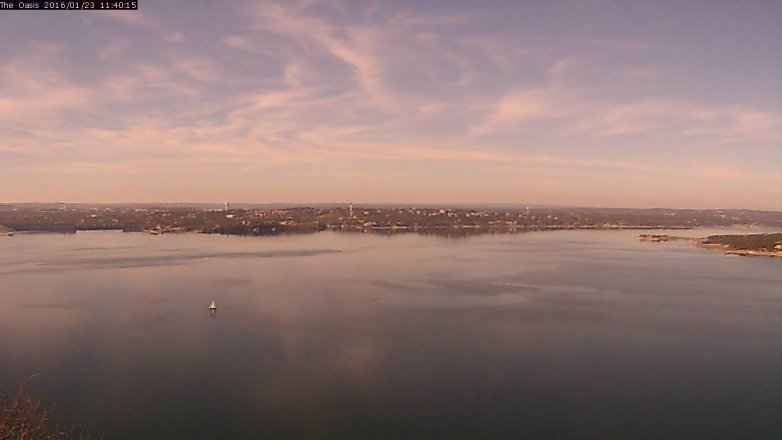 Lake Travis webcam, January 23, 2016 10:45 AM CT