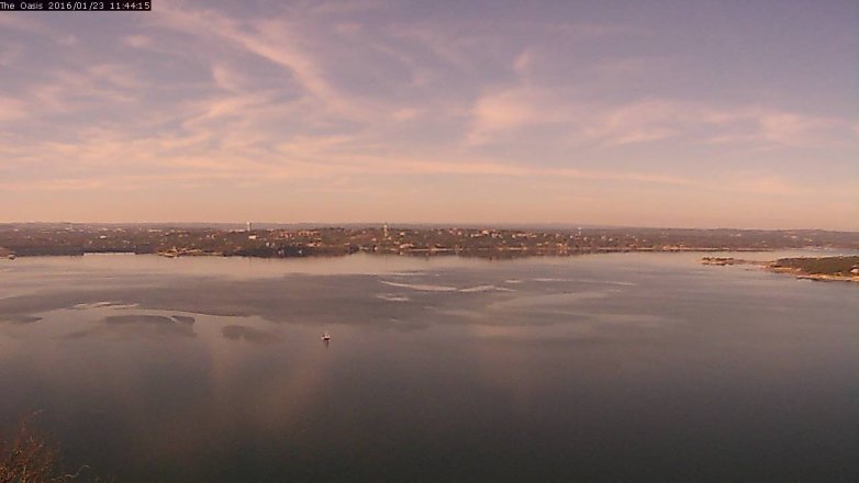 Lake Travis webcam, January 23, 2016 10:50 AM CT