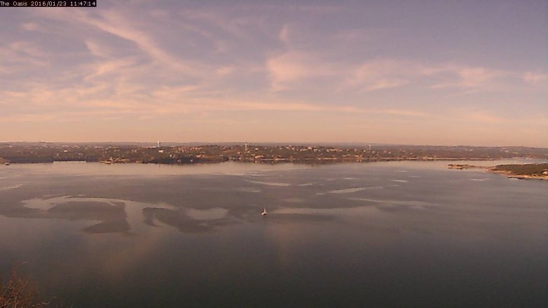 Lake Travis webcam, January 23, 2016 10:55 AM CT