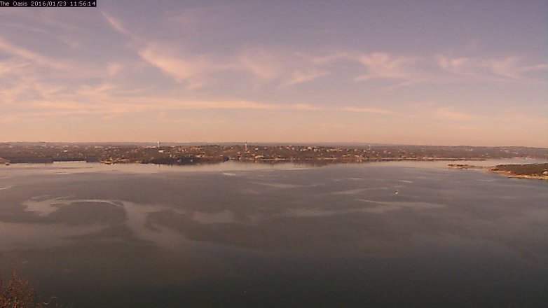 Lake Travis webcam, January 23, 2016 11:05 AM CT
