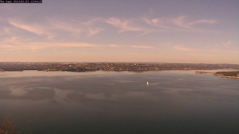 Lake Travis webcam, January 23, 2016 11:10 AM CT