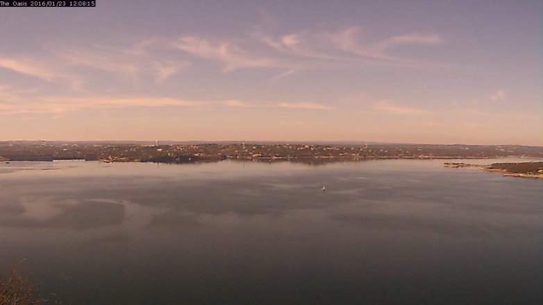 Lake Travis webcam, January 23, 2016 11:15 AM CT