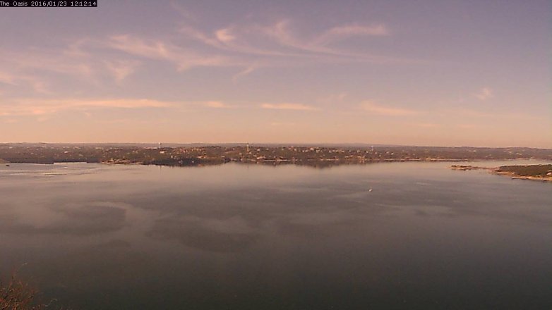 Lake Travis webcam, January 23, 2016 11:20 AM CT