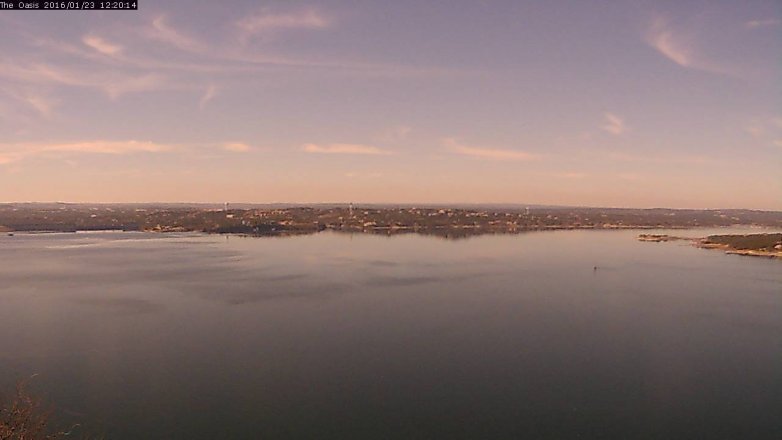 Lake Travis webcam, January 23, 2016 11:25 AM CT