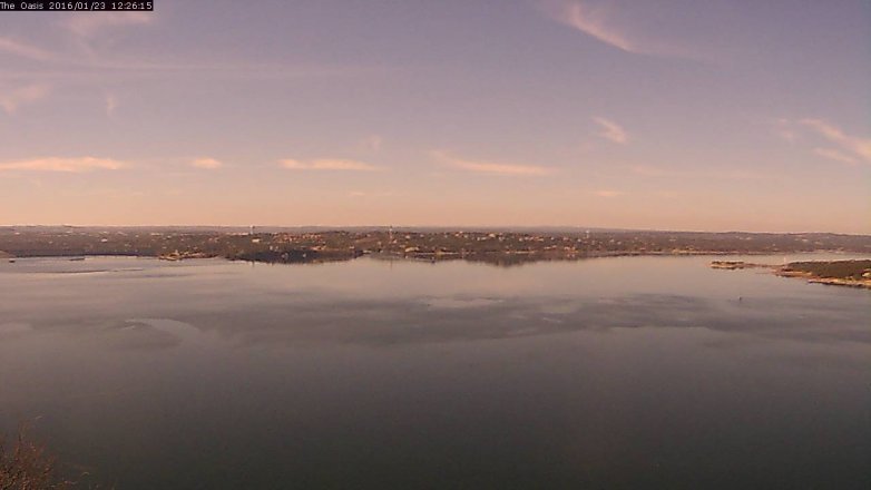 Lake Travis webcam, January 23, 2016 11:30 AM CT