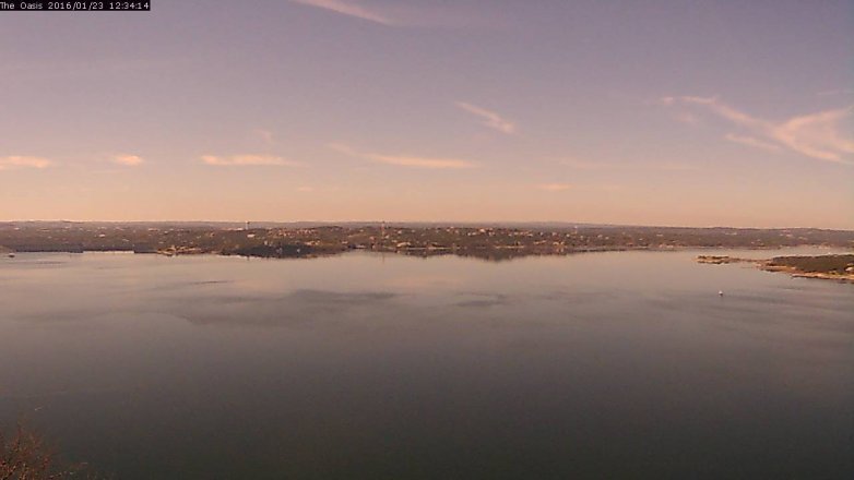 Lake Travis webcam, January 23, 2016 11:40 AM CT