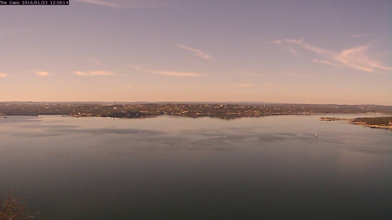 Lake Travis webcam, January 23, 2016 11:45 AM CT