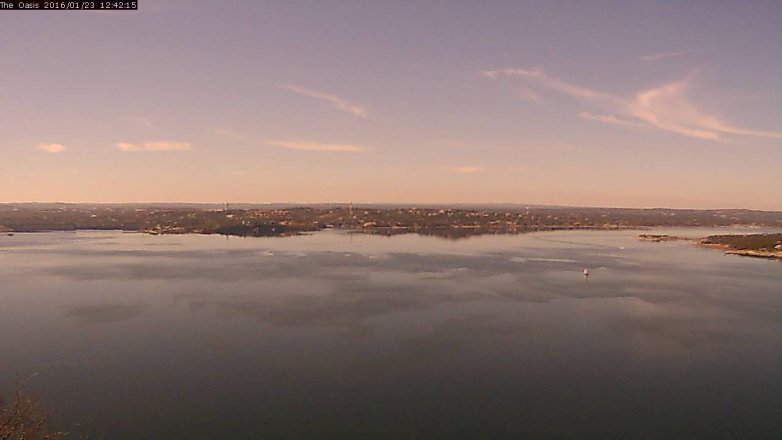 Lake Travis webcam, January 23, 2016 11:50 AM CT