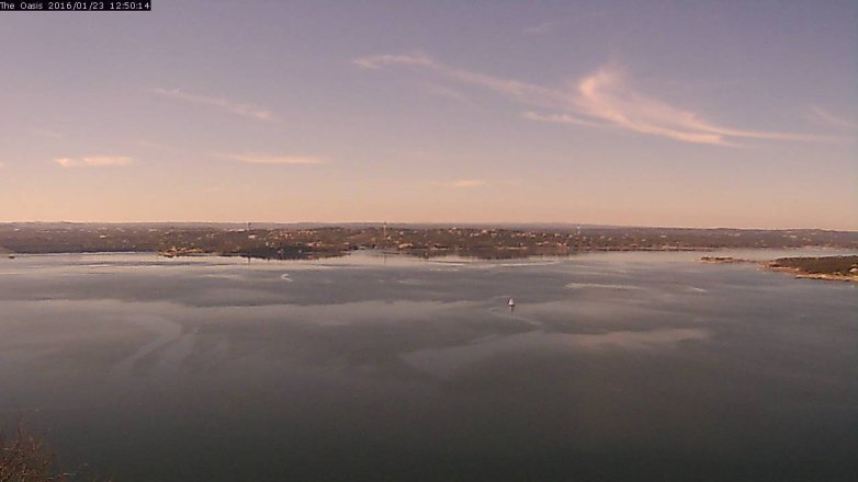 Lake Travis webcam, January 23, 2016 11:55 AM CT