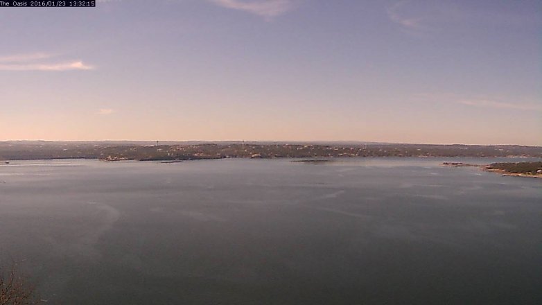 Lake Travis webcam, January 23, 2016 12:40 PM CT