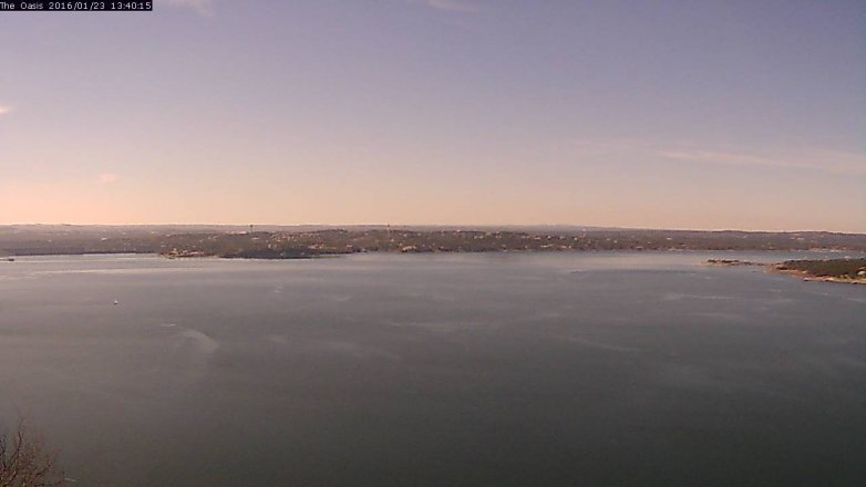 Lake Travis webcam, January 23, 2016 12:45 PM CT