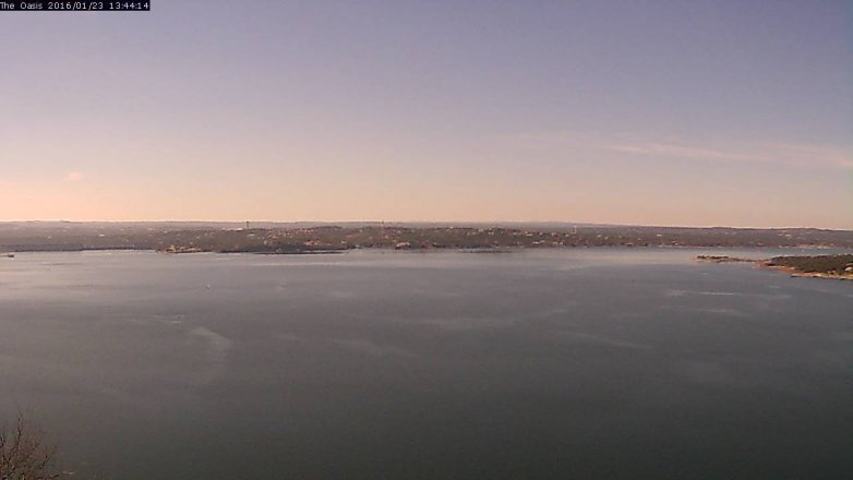 Lake Travis webcam, January 23, 2016 12:50 PM CT